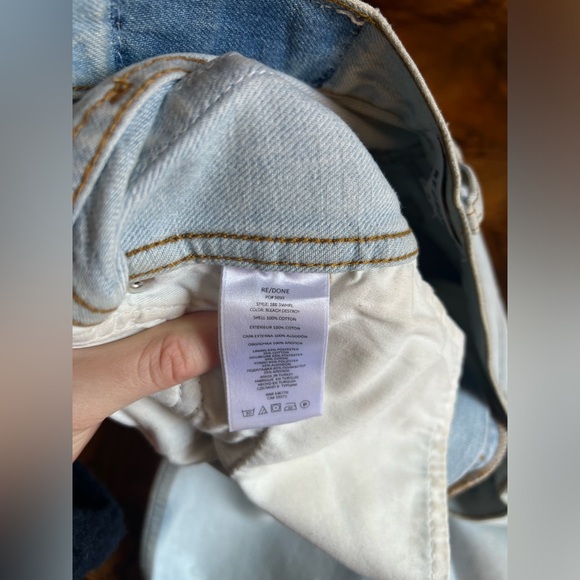 Re/Done High Rise Loose - Bleach Destroy - Picture 6 of 9